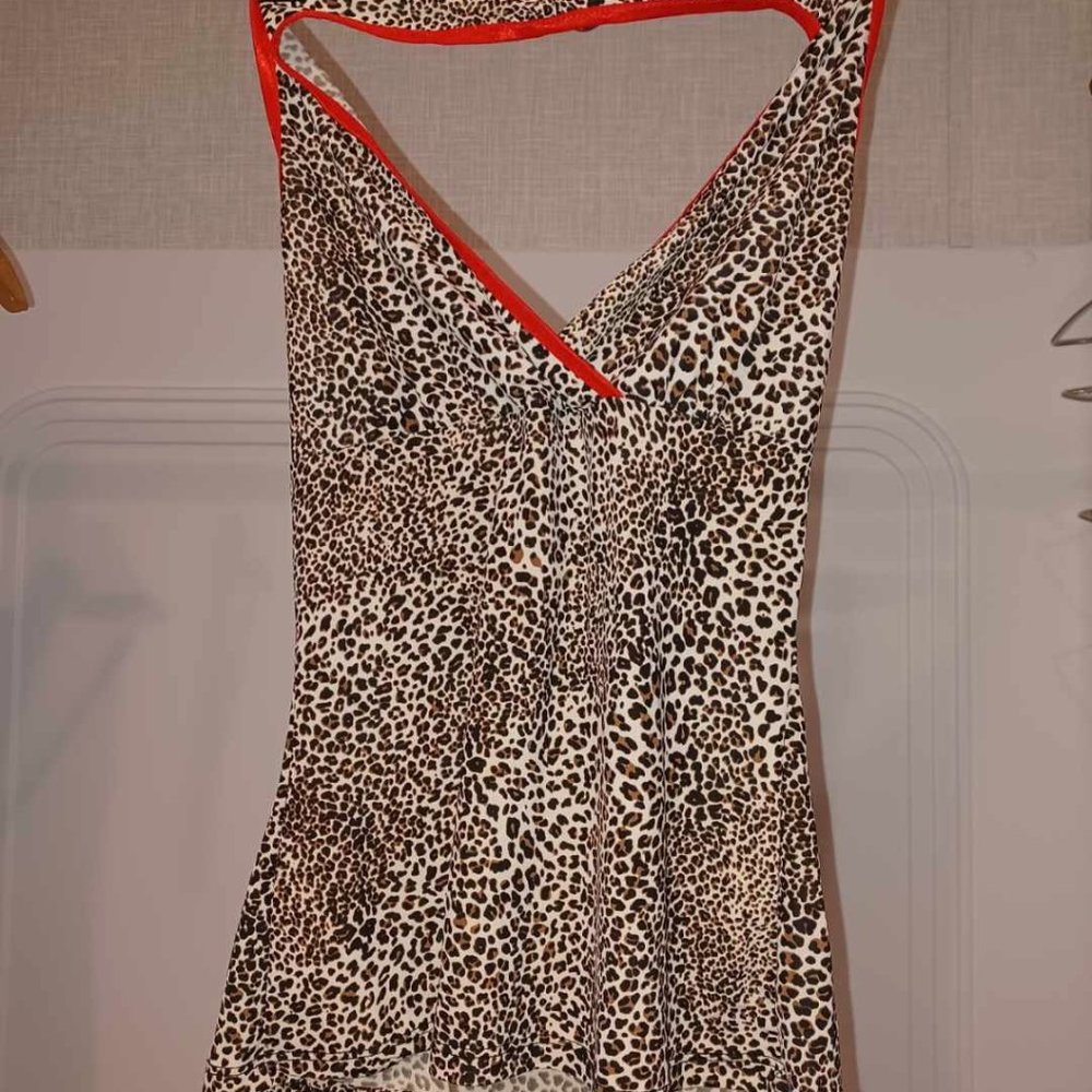 Leopard Halter Top